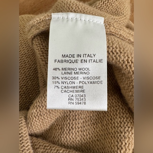 NWT Bianco & Blu Cowl Neck Wool Cashmere Blend Made in Italy Cozy Warm Sweater - Picture 9 of 9